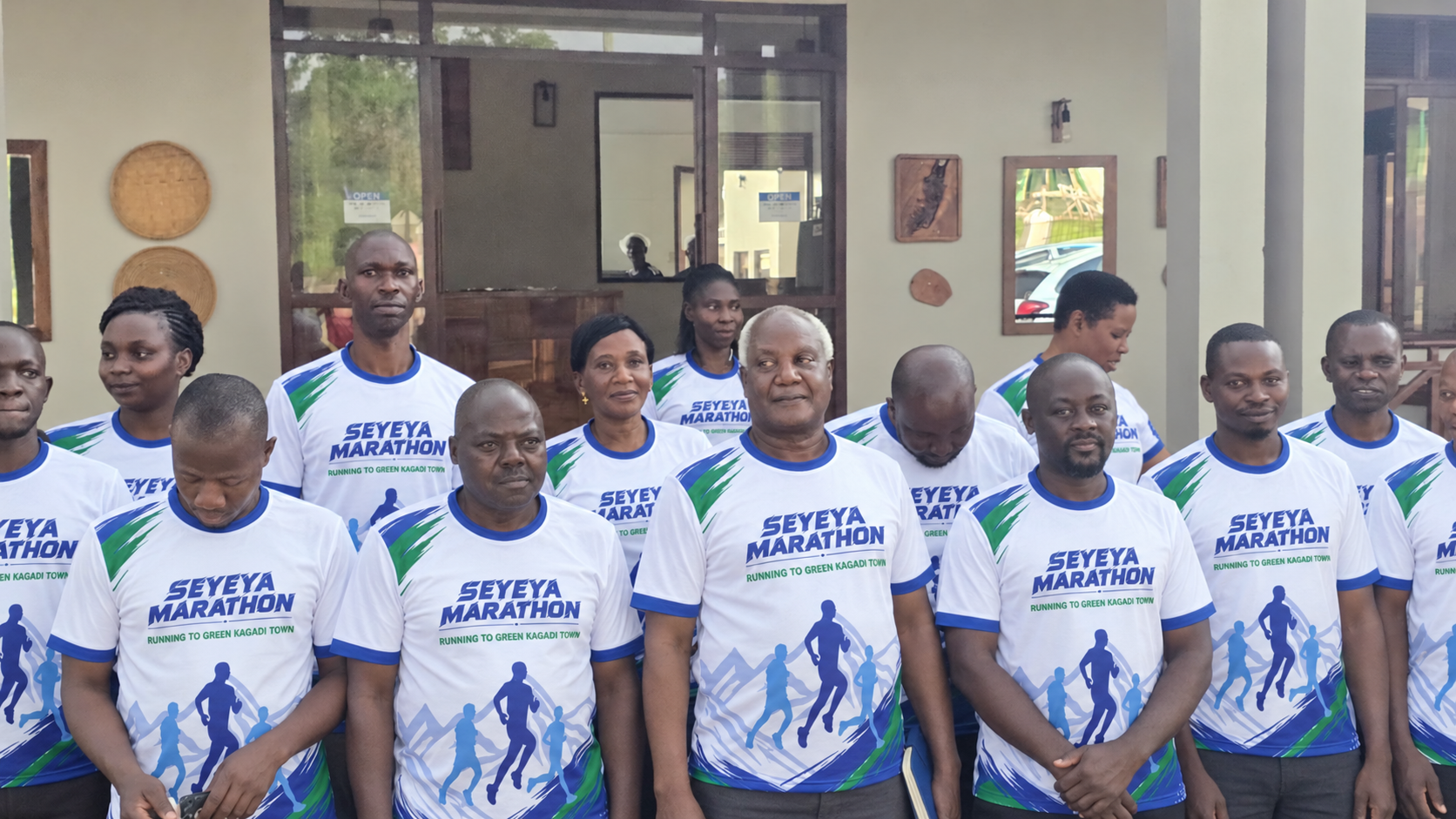 Community participants wearing SEYEYA Marathon shirts
