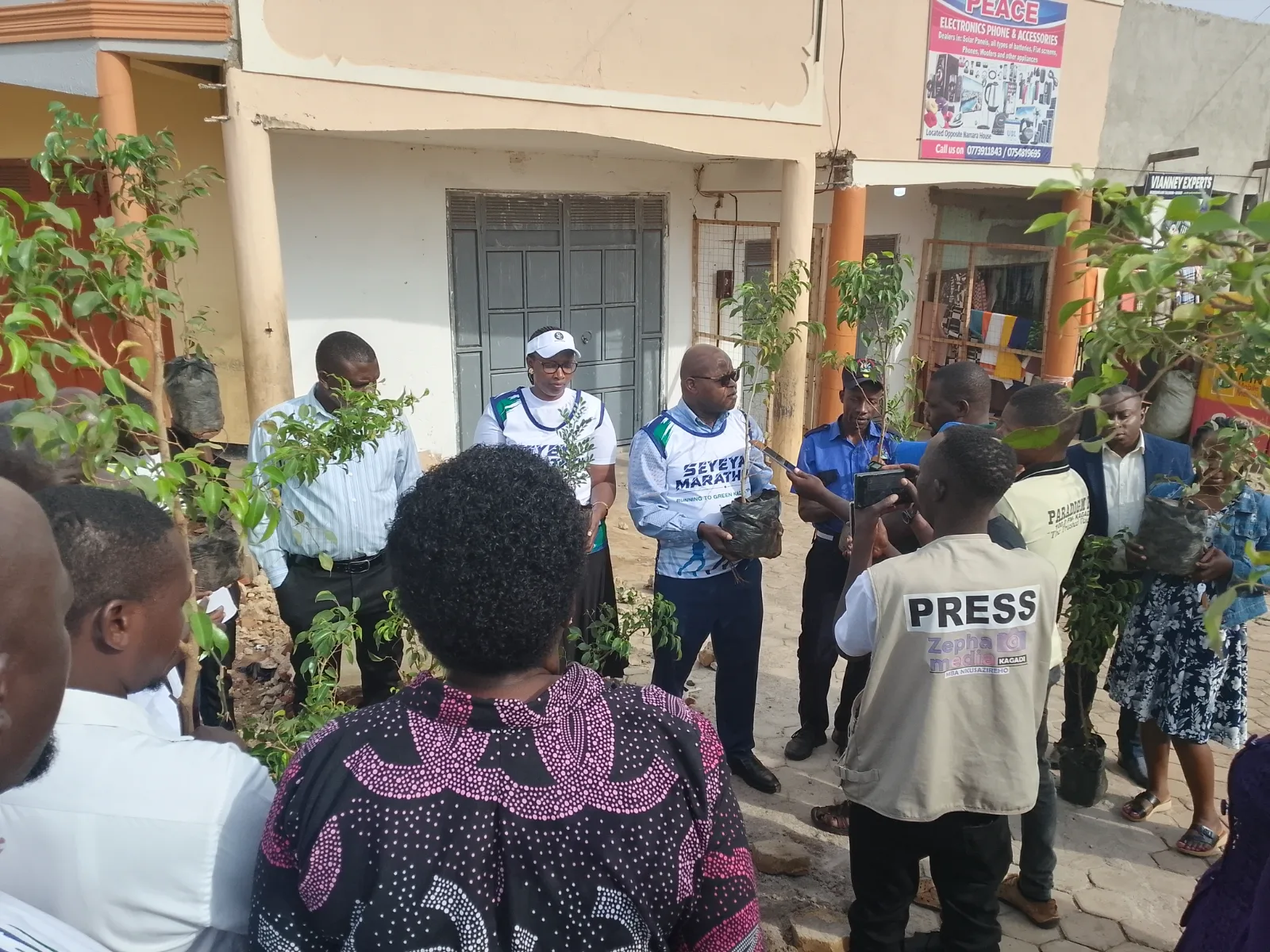 CAO Luyimbazi James Leads District Staff in Greening of Kagadi Town Campaign